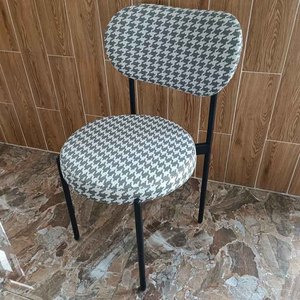 Modern Home & Restaurant <b>Dining</b> <b>Chair</b> with Fabric Upholstery & Iron Frame GA68036 - Product Image 4