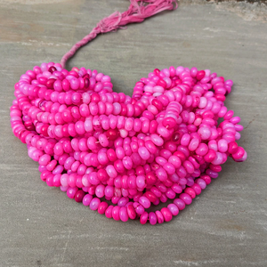 16 "naturel chaud rose opale lisse Rondelle perles de pierres précieuses en vrac brin 8mm perles d'opale en gros pour la fabrication de colliers de bijoux en vrac - Product Image 6