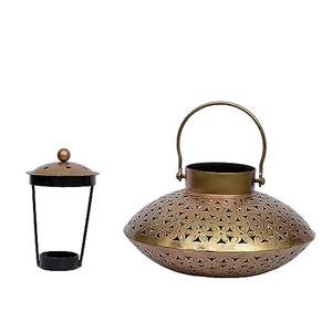 Fer Antique Degchi Style Dhoop Holder et Candle Light Idéal pour la décoration de la maison Diwali Décoration et Pooja Temple Room - Product Image 4