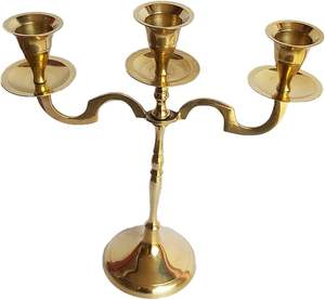 Portavelas de Metal de Latón Decorativo Vintage para Navidad, Bodas y Decoración del Hogar a un Precio Muy Económico por HF CRAFTS - Product Image 1