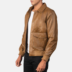 แจ็กเก็ตหนังสำหรับผู้ชายแบบปรับแต่งได้พร้อมการสนับสนุนแบรนด์และการปักโลโก้สำหรับสตาร์ทอัพแฟชั่น - Product Image 2
