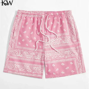 <b>Mens</b> <b>Bandana</b> Print Swim Shorts Summer Beachwear Quick Dry Elastic Waist Lightweight Holiday Trunks Stylish Blue 2025 - Product Image 4