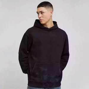 Sweats à capuche en molleton bouffant de haute qualité 500 Gsm pour hommes personnalisé votre logo de marque broderie surdimensionnée épaule tombante pour l'hiver - Product Image 1