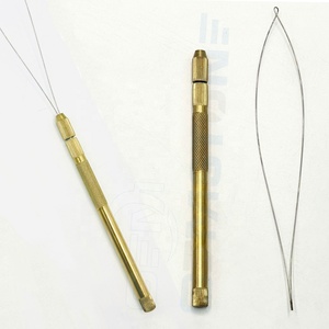 Gold Hair Extension Pulling Loop Tool for Micro Ring <b>Beads</b> | Professional Wire Loop Threader for Hair Extensions Installation - Product Image 3