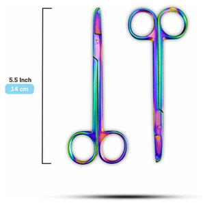ชุดกรรไกรเย็บแผลแบบตรง2ชิ้น5.5 "กรรไกรผ่าตัดทำจากสเตนเลสสตีลเย็บปิด - Product Image 5