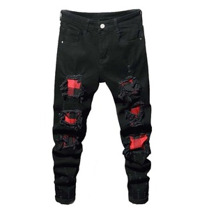 Pantalones Cargo Vaqueros Personalizados de Alta Calidad, Directo de Fábrica, para Hombre, Estilo Casual, Cintura Media, Elásticos, Transpirables, Desgastados - Product Image 1