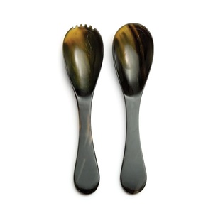 Ensemble cuillère et fourchette en corne de buffle écologique pour la décoration de cuisine rustique et vintage, spécial Noël - Product Image 4