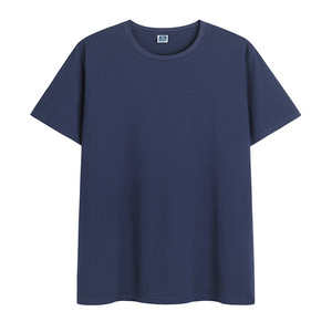 OEM personalizado 200g ropa teñida 100% algodón manga corta cuello redondo hombres camiseta en blanco publicidad camisa - Product Image 4