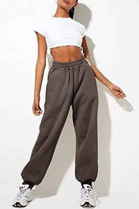 Meilleure vente pantalon de survêtement décontracté pour femmes confortable léger taille élastique mi droite motif cristal extérieur Streetwear - Product Image 3