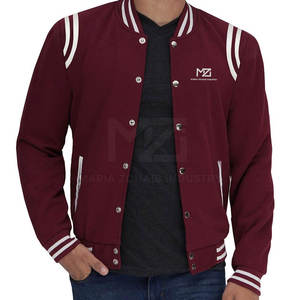 Chaqueta Letterman de Alta Calidad para Hombre, con Cuello Alto y Logotipo Frontal, Diseño Transpirable para Invierno - Product Image 3