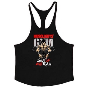 Débardeurs de sport respirants à col en V personnalisés avec logo pour hommes, séchage rapide, haute qualité, vêtements de fitness OEM en coton - Product Image 3