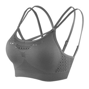 Sujetador Deportivo de Yoga para Mujer, Simple, sin Tirantes, con Logotipo Frontal, Transpirable, de Secado Rápido, Ropa Deportiva para Mujer, MOQ Bajo, Alta Calidad - Product Image 5