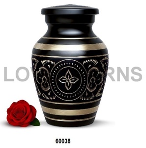 โกศบรรจุอัฐิมนุษย์ขนาดเล็ก-ของที่ระลึกสำหรับการเผาศพของผู้ชายและผู้หญิง สีดำมิดไนท์ - Product Image 1
