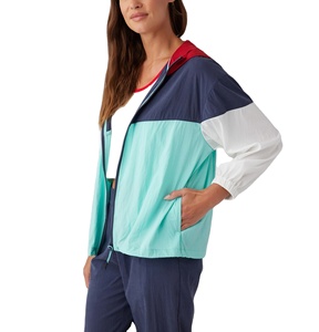 Veste de mode personnalisée grande taille pour femmes été décontracté imperméable coupe-vent en nylon imprimé tissu fourniture en gros grandes tailles - Product Image 5