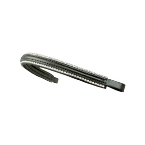 Latest Design Soft Padded Brow Band 3 Row <b>Crystal</b> Decorated Leather Equestrian <b>Top</b> Indian Horse Wholesale Manufacturer Supplier - Product Image 4