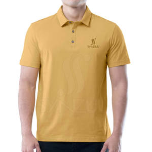 T-shirt polo de haute qualité grande taille pour hommes Conception personnalisée T-shirt polo respirant de couleur unie pour hommes Chemise décontractée coupe ajustée - Product Image 1