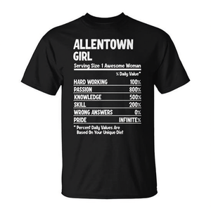T-shirt Allentown Girl nera girocollo unisex promozionale - Product Image 2