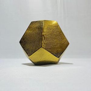 Best selling aluminum flower <b>vase</b> with <b>ribbed</b> sides and modern elegance crafted for bridal showers or event decor - Product Image 2