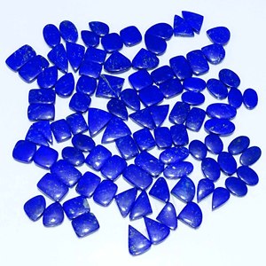Lapis Lazuli Paire de pierres précieuses en vrac Paire assortie Lapis Lazuli Dos plat Lapis Lazuli Cabochon Paire pour bijoux - Product Image 2