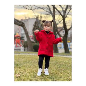 Cappotto invernale da ragazza 2024 inverno Bürümcük-rosso