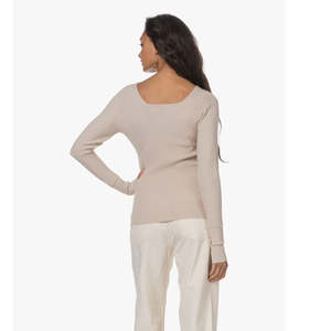 Top in maglia Laril grigio da donna di Malene Birger - Product Image 2