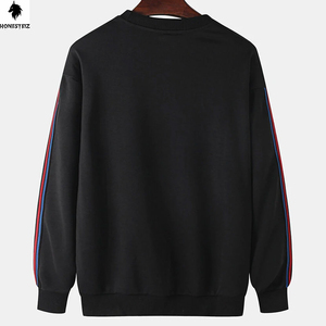 เสื้อสเวตเตอร์คอกลมผ้าฝ้ายโอเวอร์ไซส์สำหรับผู้ชายเสื้อมีฮู้ดแบบพัฟไหล่ตกน้ำหนักมากสเวตเชิ้ตผ้าฝ้าย100% ไซส์ใหญ่พิเศษ - Product Image 2