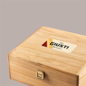 Coffret Cadeau en Bois Élégant pour Duetto 250ml Médailles d'Or Giusti Vinaigre Coffret Cadeau - Product Image 4