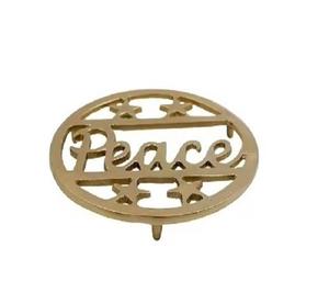 Metal <b>Trivets</b> Brass Finish - Handmade Round <b>Trivets</b> for Pan and Pot Holder - <b>Trivets</b> for <b>Kitchen</b> Table Dinning Table Side Table - Product Image 1