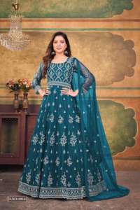 ชุด Anarkali สำหรับงานปักผ้าตาข่ายแบบแฟนซีชุดราตรีแนวแฟนซีล่าสุด - Product Image 3