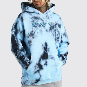 Sudadera con Capucha para Hombre, Personalizada, con Bordado Desgastado, Color Rojo Sólido, Lavado Ácido, Mangas Largas, Estampado Vintage, Transpirable, de Secado Rápido y Ecológica - Product Image 1