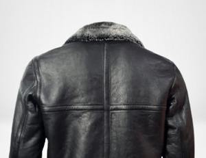 แจ็กเก็ตหนังขนสัตว์สีดำคุณภาพสูง - Product Image 5