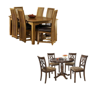 Juego de mesa de comedor de diseño de lujo para 4-6 personas Juego de mesa y sillas de madera Original de INDONESIA