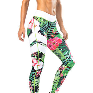 Leggings en soie taille moyenne de haute qualité pour femmes tissu tricoté respirant meilleur prix pour entraînement de gymnastique décontracté Logo haute couture - Product Image 1