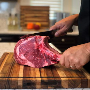 Tabla de cortar de madera hecha a mano, tabla de cortar de bambú rústica, tabla para servir queso y carne - Product Image 6