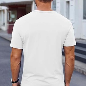 T-shirts techniques pour hommes - 100% coton respirant décontracté à manches courtes - Product Image 2