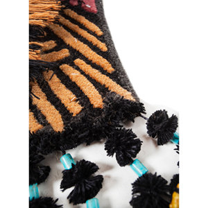 Jaanwar Classic Blue Hand Knotted Wool Rug Rectangle Abstract Pattern Size 9x12 for Home Living Room <b>Fluffy</b> <b>Carpet</b>-AIWL-7030 - Product Image 4