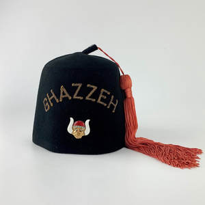 OES Chapeau Fès Blanc avec Étoile Personnalisé 100% Laine Win Master Brodé Shriners Fez Adultes - Product Image 3