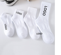 Calcetines Deportivos de Invierno de Algodón y Elastano con Logotipo Personalizado, Calcetines Transpirables con Estampado Digital de Alta Calidad, Diseño Unisex de Punto
