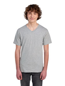 T-shirts en molleton à col en V pour hommes en gros, 100% coton, écologiques, respirants, à séchage rapide, unis, vierges, grandes tailles, de haute qualité, tendance - Product Image 4