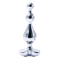 Schmetterlingsförmiger Analplug mit Perlen, 3 Größen S M L, 3 abgestufte Kugeln aus Aluminiumlegierung für BDSM-Analspiele, Sexspielzeug für Frauen und Männer