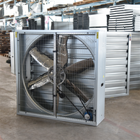 24-Zoll Industrieller Axiallüfter mit Abluftklappe - Eingeschwindigkeits-Wandmontageventilator mit Edelstahlflügeln und Kugellager, Elektrisch AC-betrieben
