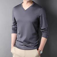 T-shirt décontracté de luxe pour homme, col rond, manches courtes, respirant, 100 % coton, printemps-automne, grandes tailles