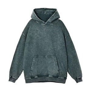 OEM ODM Sweat à capuche lavé à l'acide de haute qualité pour hommes, pull léger, séchage rapide, impression de logo personnalisée - Product Image 5
