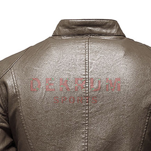 Veste en cuir de vache pour homme, logo personnalisé, haute qualité, hiver, vêtements de mode avec tissu léger, état neuf - Product Image 5