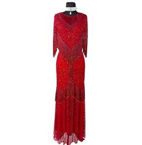 Robe de soirée élégante pour dames Respirante Poly-Mesh Antistatique Caractéristique Perles brodées pour cocktail - Product Image 1