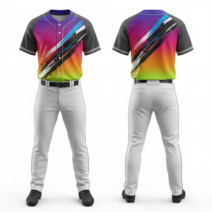 Tenues de baseball professionnelles sur mesure, vente en gros, sublimation, maille respirante, haute qualité, logo personnalisé, séchage rapide - Product Image 4