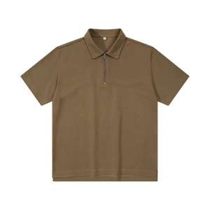 Camiseta Polo de Algodón y Poliéster para Hombre, Manga Corta, Media Cremallera, Talla Grande, Logotipo Personalizado - Product Image 2