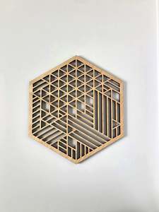 Premium Handcrafted Mandala <b>Wood</b> Trivet Decorative Circular Hot Plate Holder Sustainable Laser-Cut Kitchenware <b>Wood</b> <b>Placemats</b> - Product Image 3