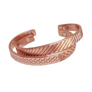 Simplistic Design <b>Copper</b> Cuff Open <b>Bangles</b> for Unisex Exclusive Artificial Jewelry for Birthday and Valentine Gift - Product Image 2