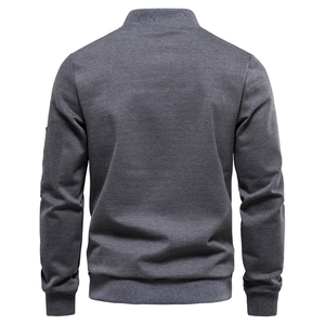 Veste universitaire matelassée pour hommes Letterman automne hiver haute qualité décontractée col montant coupe-vent en polaire personnalisée Varsity Jacket pour hommes - Product Image 2